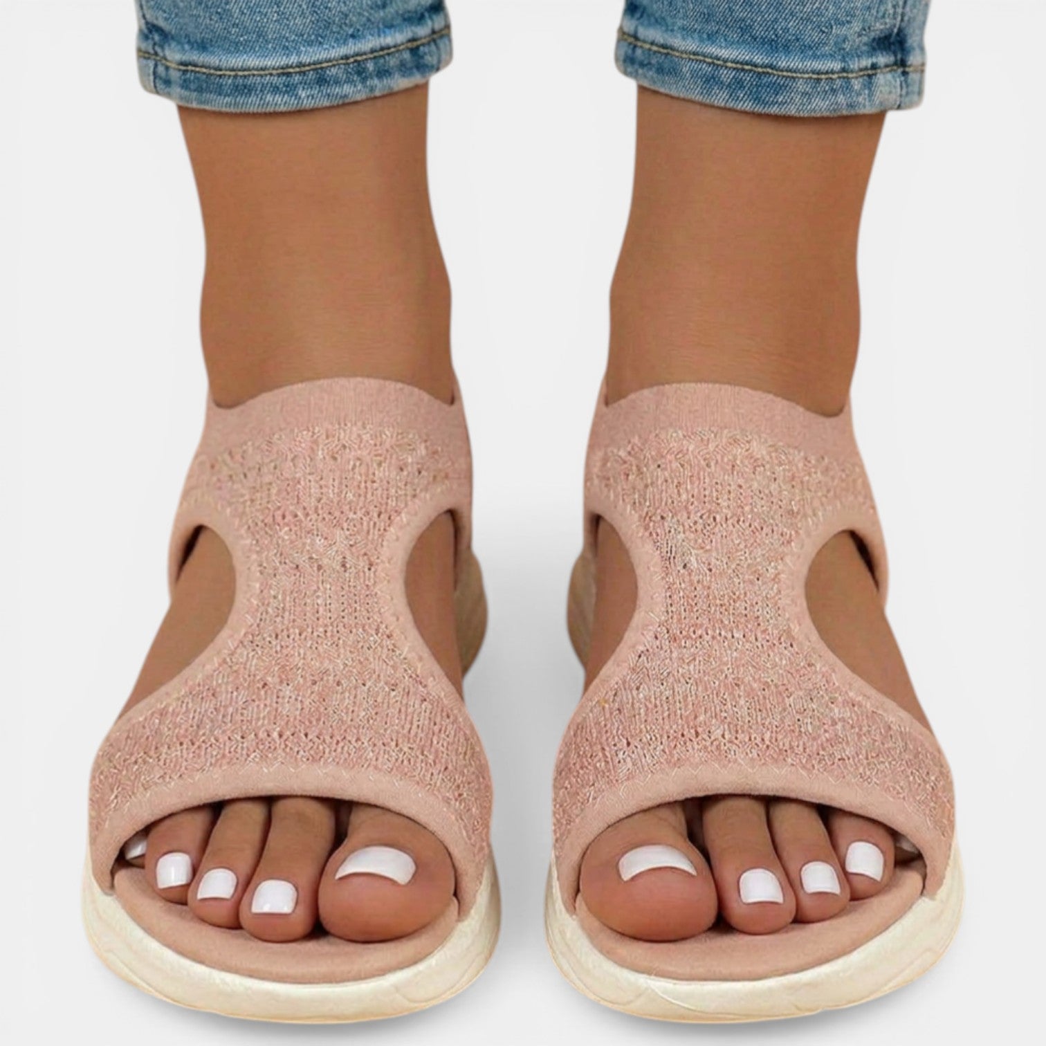Women's Orthopedic Sandals Knit Platform Slip-On