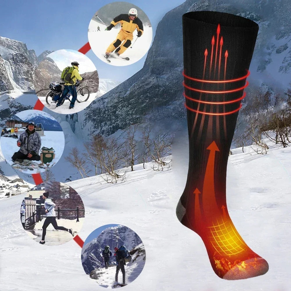 Heated Socks with Rechargeable 4000 mAh Battery and Full Sole Coverage, Three Heat Settings