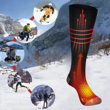 Heated Socks with Rechargeable 4000 mAh Battery and Full Sole Coverage, Three Heat Settings