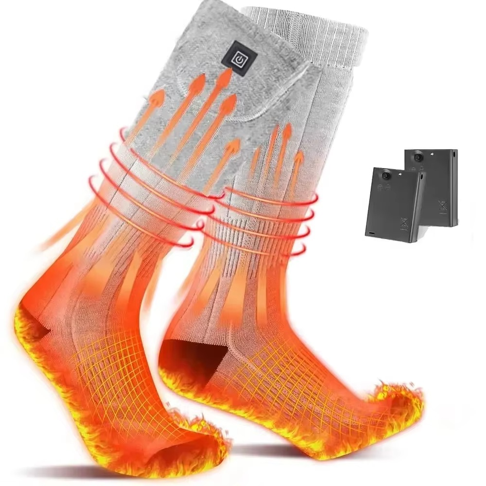 Rechargeable Winter Socks with Forefoot Heating and Cushioned Sole