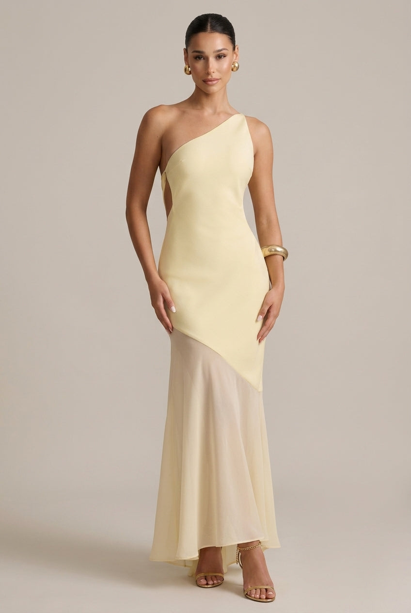 Women's Maxi Dress One-Shoulder Open Back