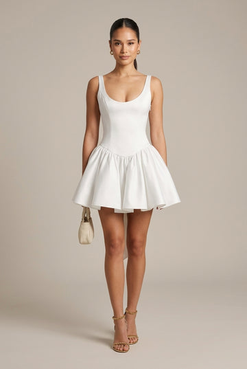 Women's Mini Dress Open Back - Bow Detail