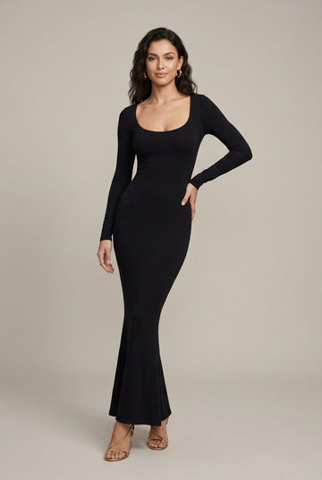 Women's Bodycon Ribbed Knit Maxi Dress - Sleeveless & Long Sleeve