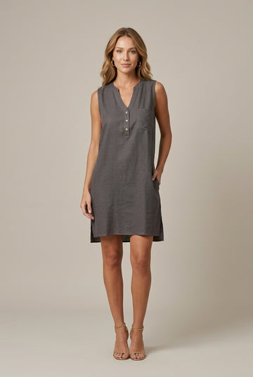 Women's Mini Dress Sleeveless V-Neck