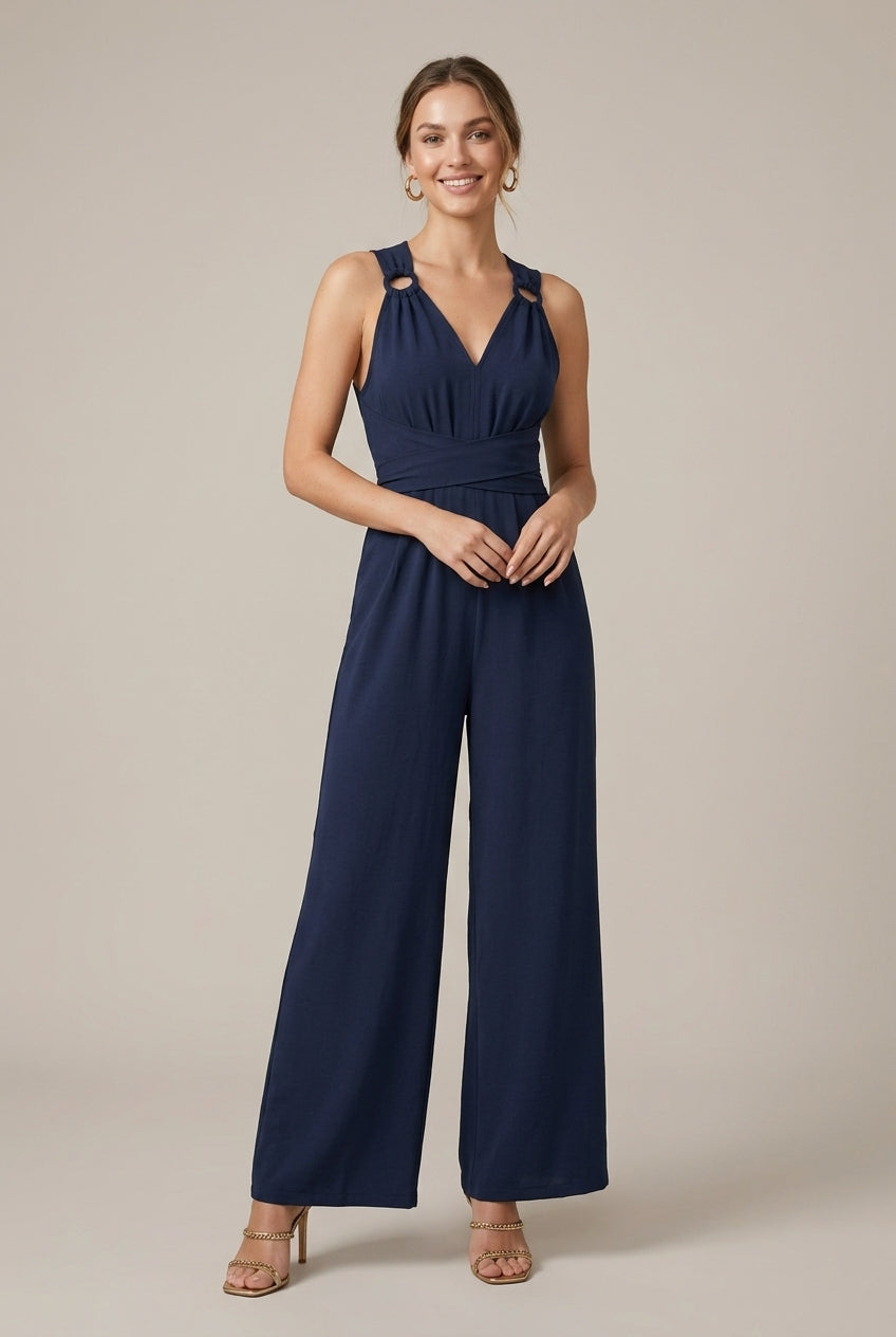 Women's Jumpsuit Sleeveless Ring Strap Style