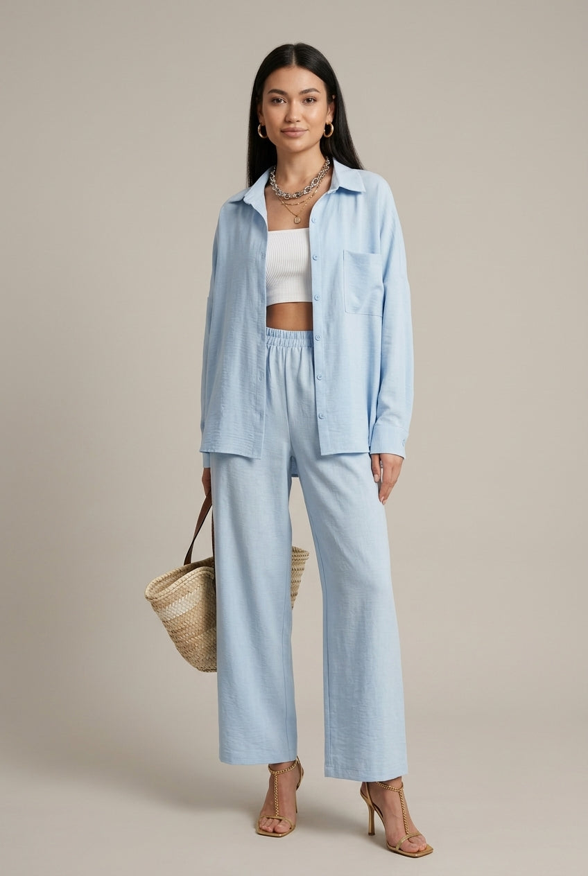 Women's Linen Two-Piece Set Oversized