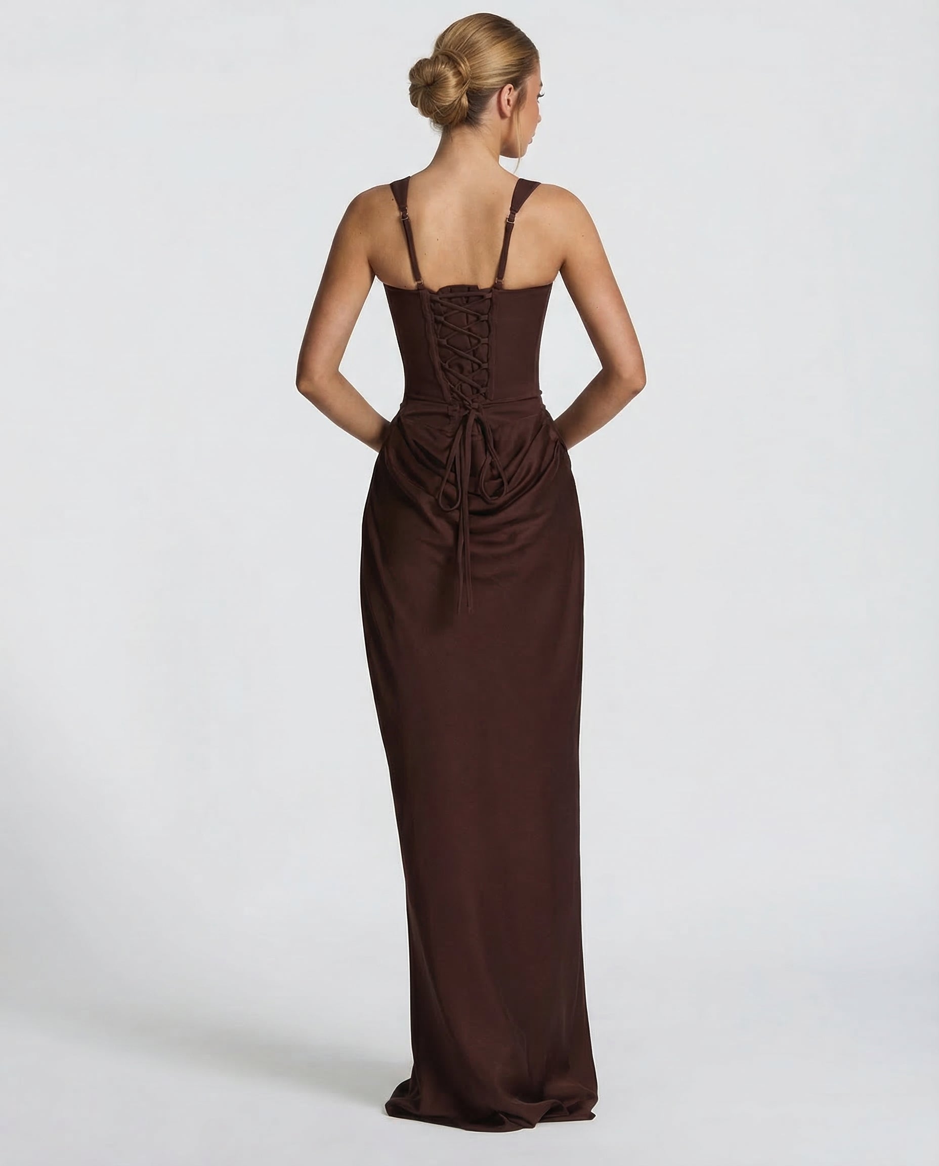Women's Maxi Dress Bodycon Draped Waist