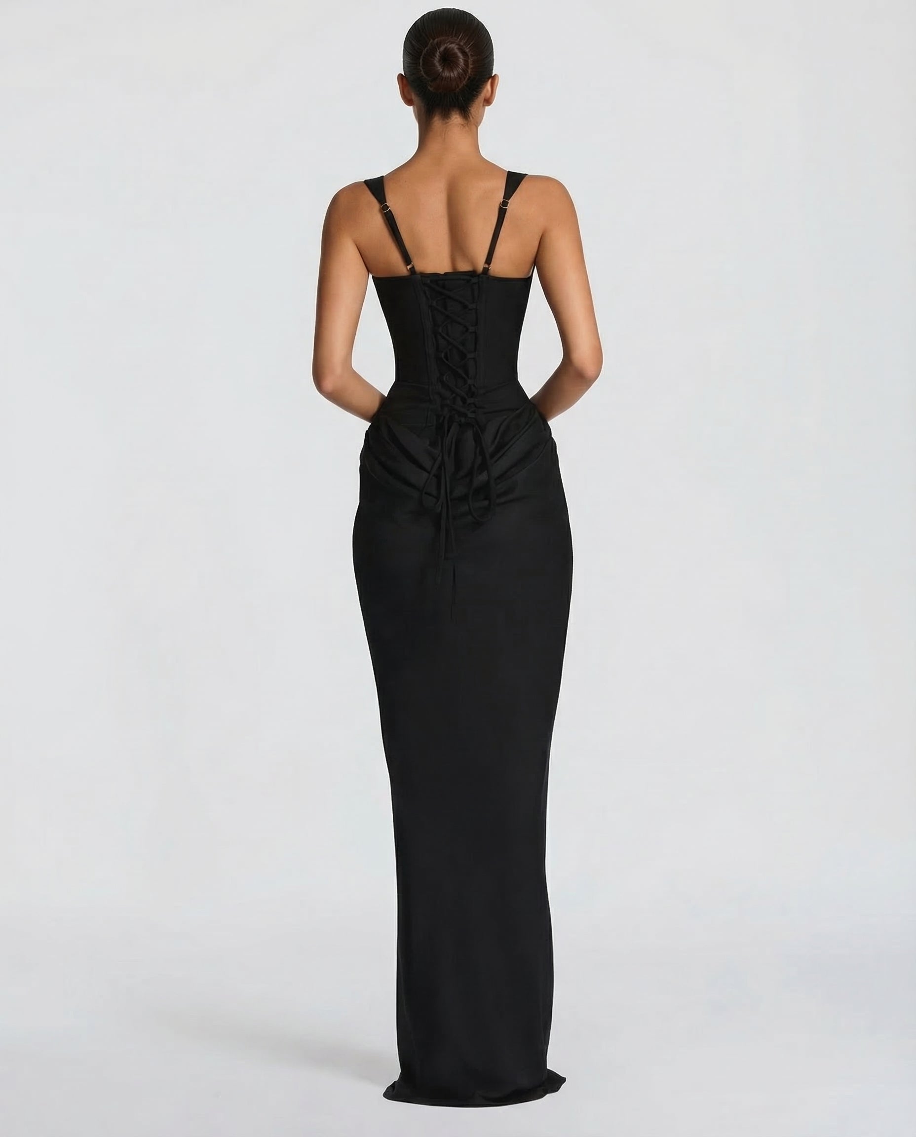 Women's Maxi Dress Bodycon Draped Waist
