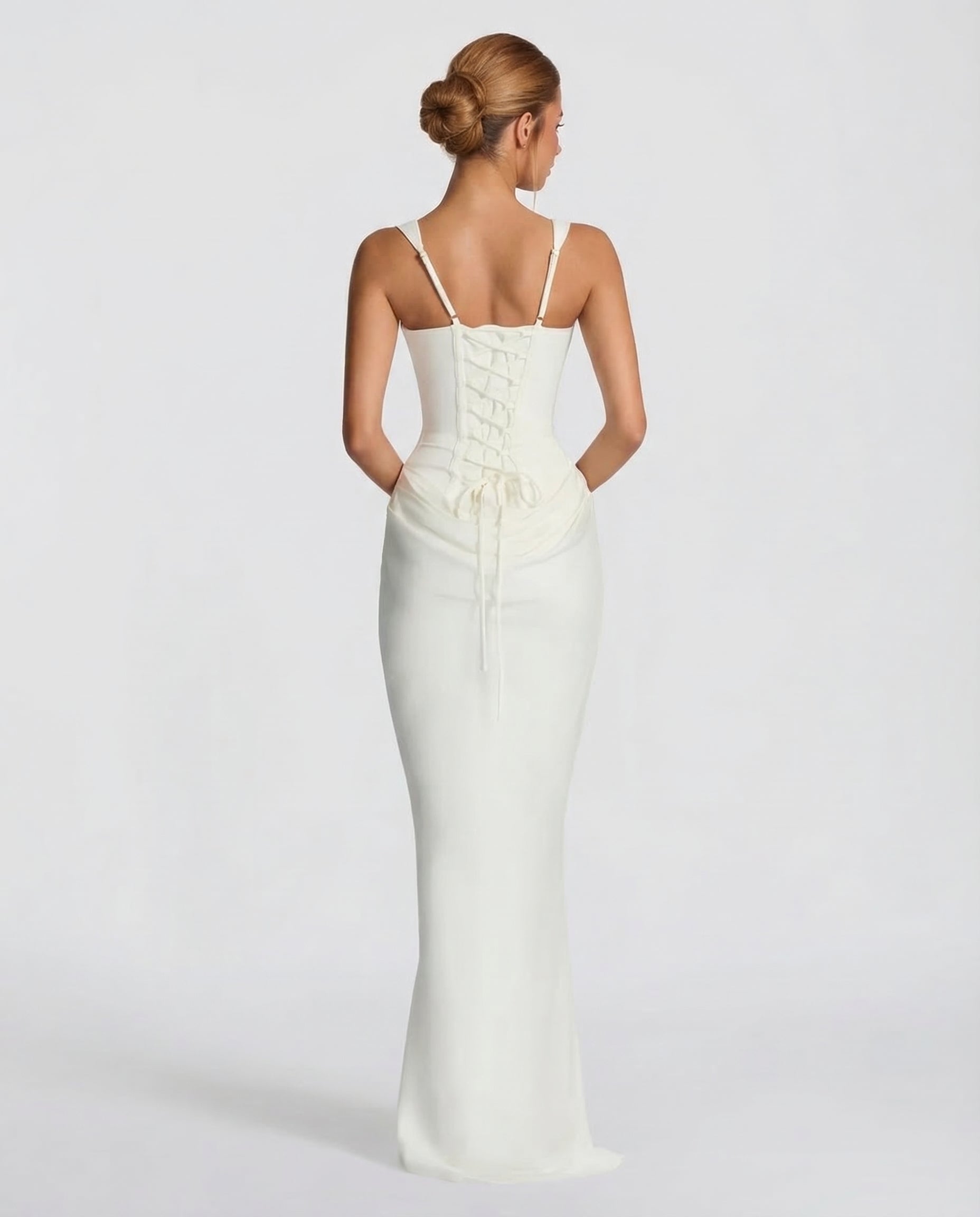 Women's Maxi Dress Bodycon Draped Waist