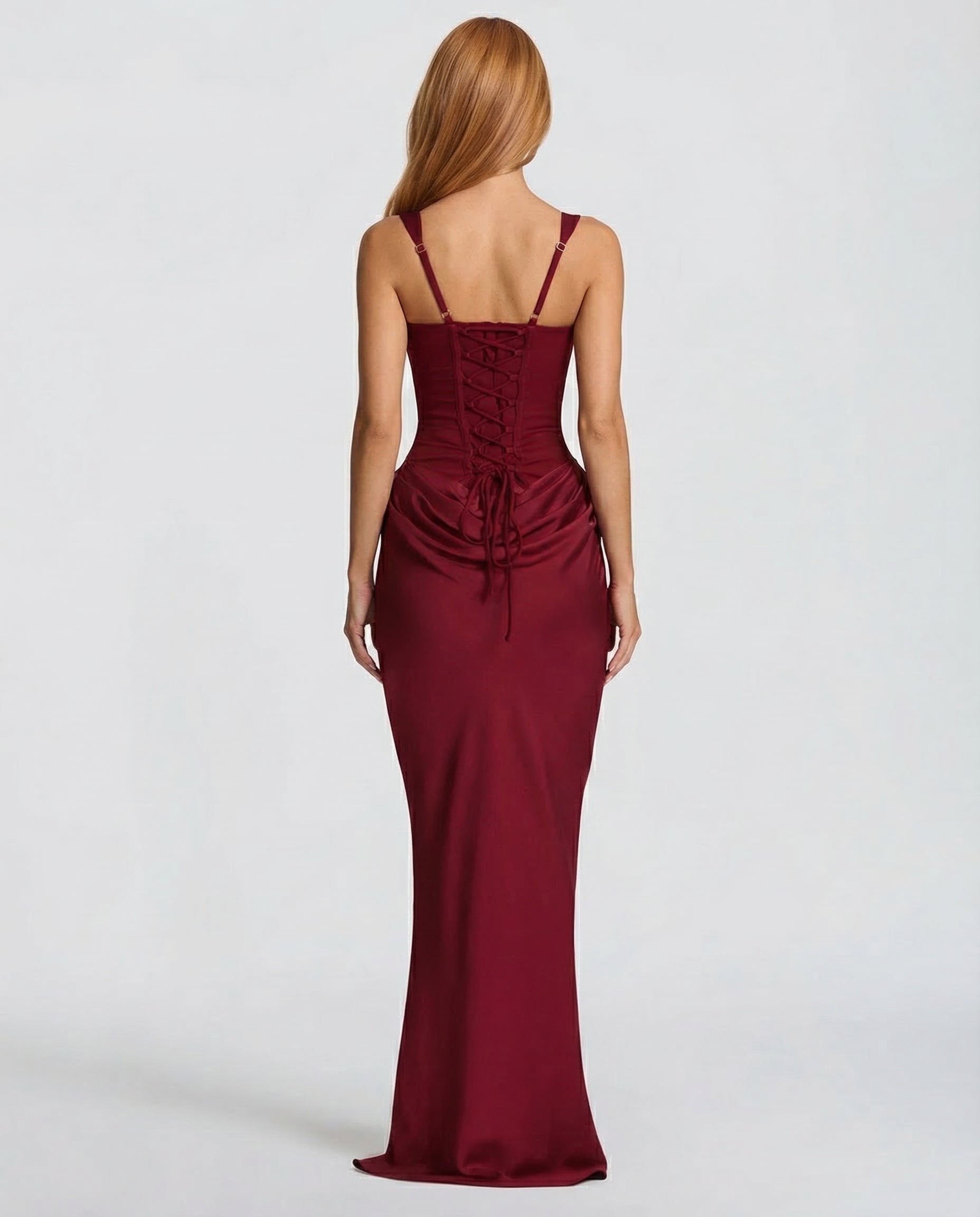Women's Maxi Dress Bodycon Draped Waist