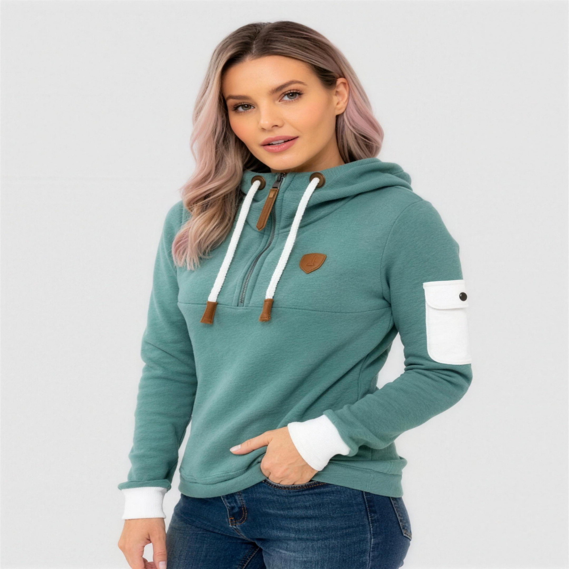 Sweat Capuche Femme Zippe