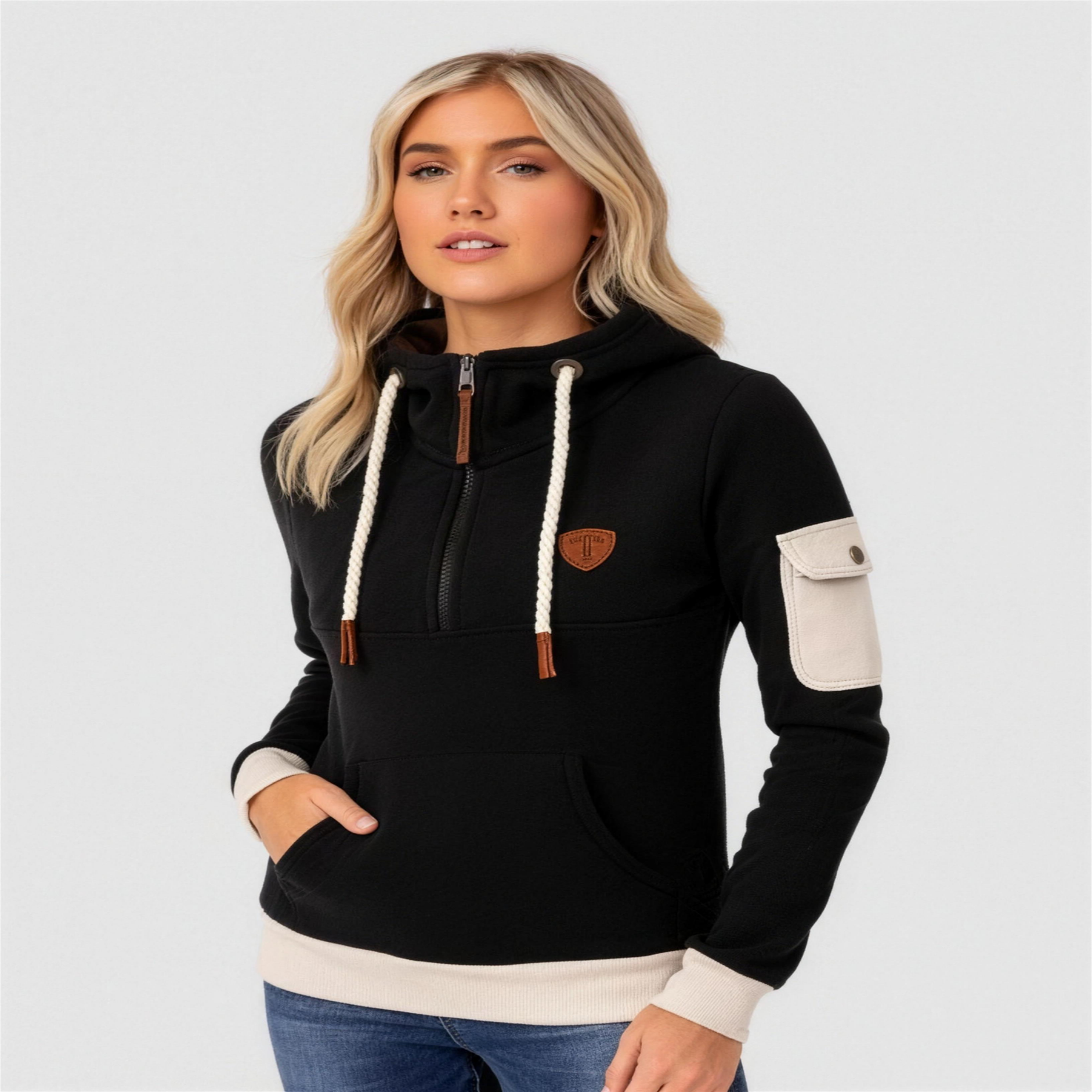 Sweat Capuche Femme Zippe