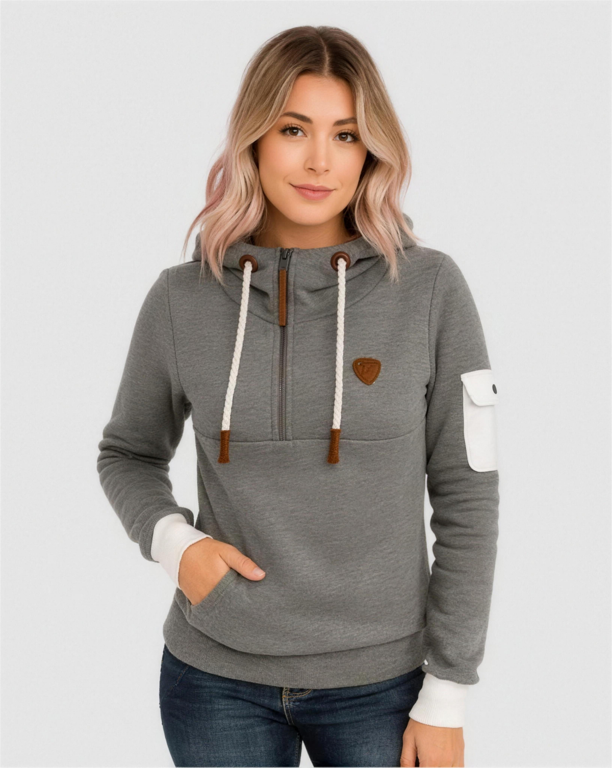 Sweat Capuche Femme Zippe