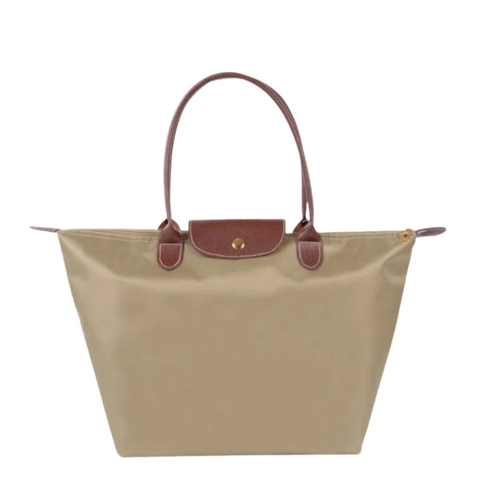 Top Handle Bag with Structured Body and Secure Closure, Compact Design