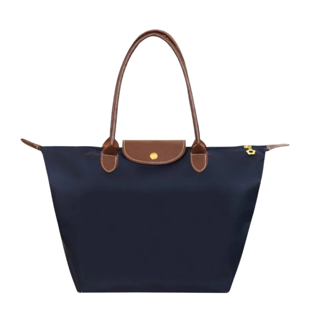 Top Handle Bag with Structured Body and Secure Closure, Compact Design