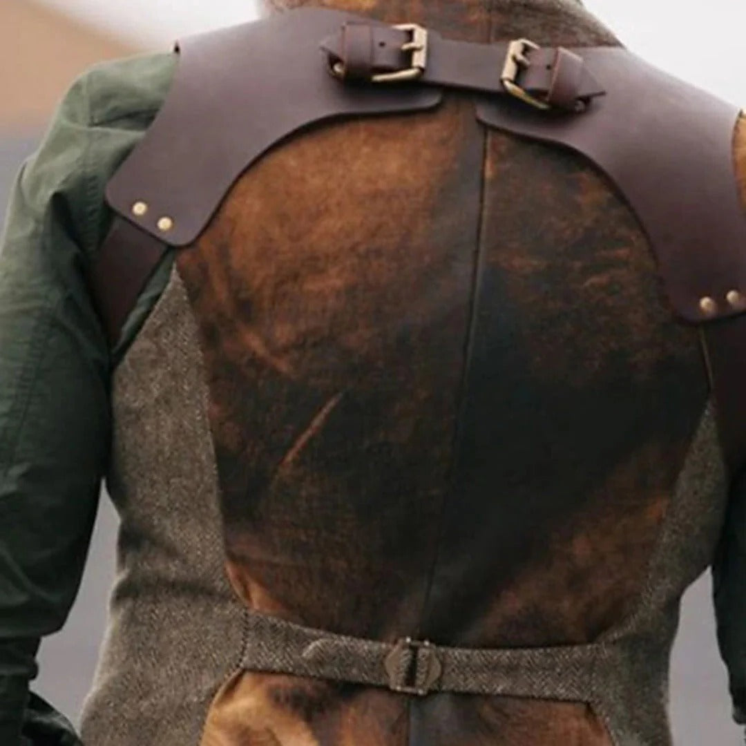 Men's Button Front Vest with Neutral Color Options for Layering