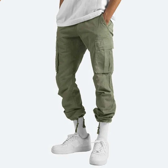Cargo Pants for Men with Straight Fit and Multiple Side Pockets