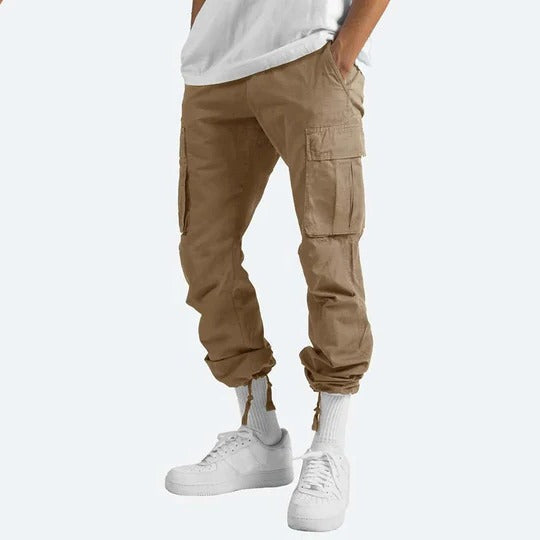 Cargo Pants for Men with Straight Fit and Multiple Side Pockets
