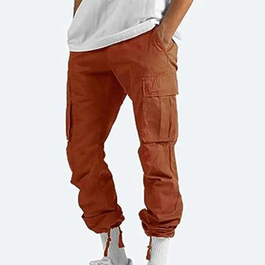 Cargo Pants for Men with Straight Fit and Multiple Side Pockets