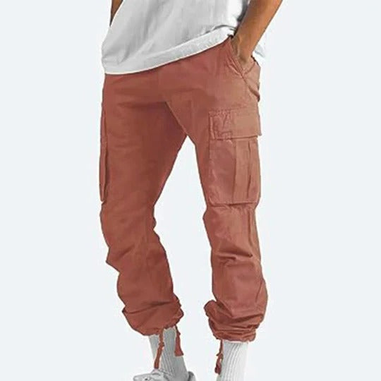 Cargo Pants for Men with Straight Fit and Multiple Side Pockets
