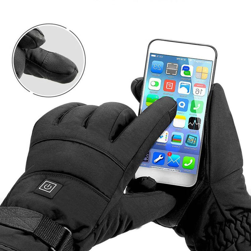 Heated Gloves with Touchscreen Fingertips and 3 Heat Modes, Wind Resistant