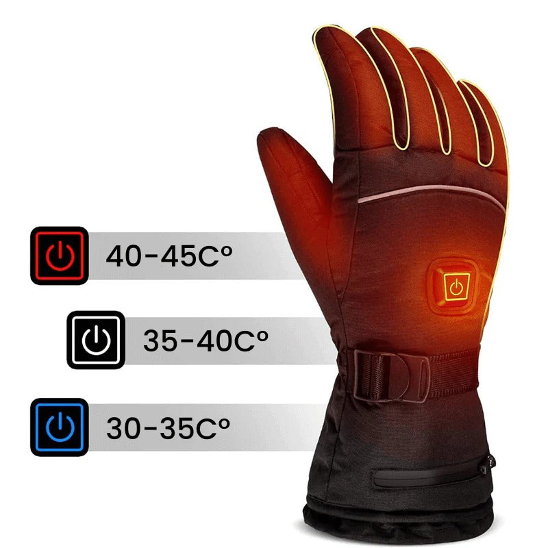 Heated Gloves with Touchscreen Fingertips and 3 Heat Modes, Wind Resistant