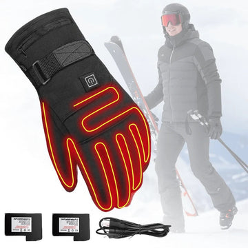 Heated Gloves with Touchscreen Fingertips and 3 Heat Modes, Wind Resistant