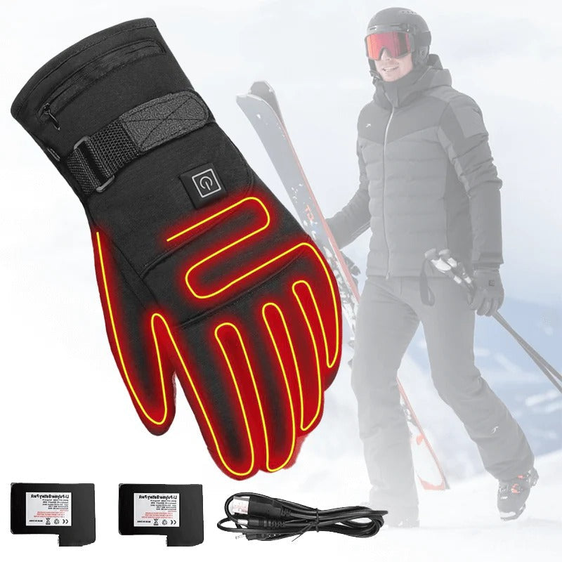 Heated Gloves with Touchscreen Fingertips and 3 Heat Modes, Wind Resistant