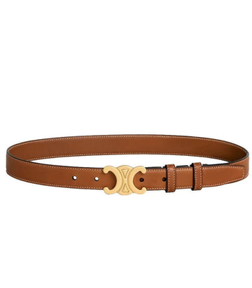Waist Belt with Gold Buckle for Casual and Formal Wear