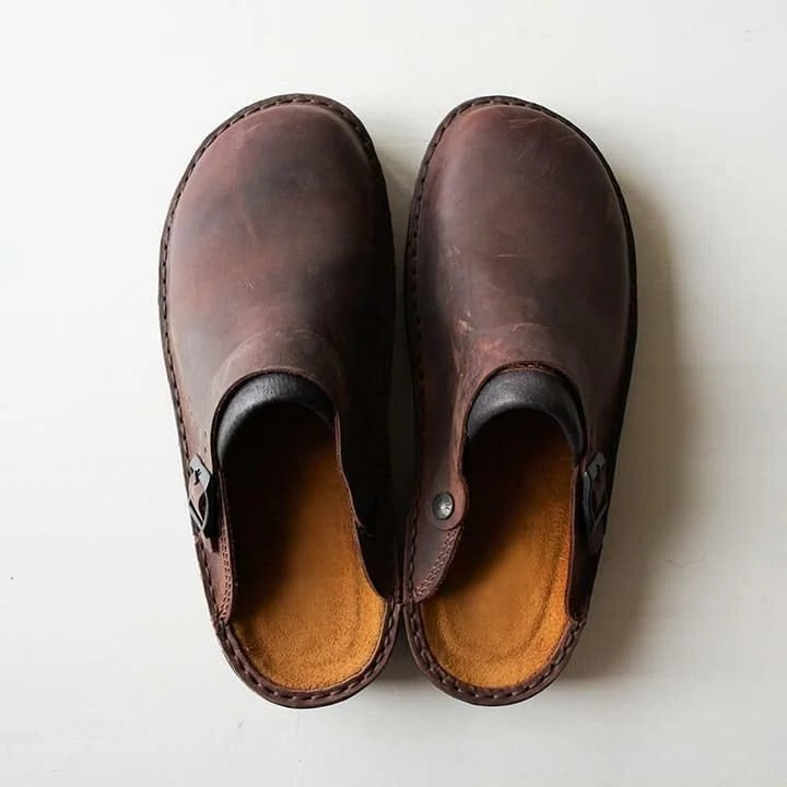 Men's Slip On Clogs with Textured Grip Sole and Contoured Arch Support