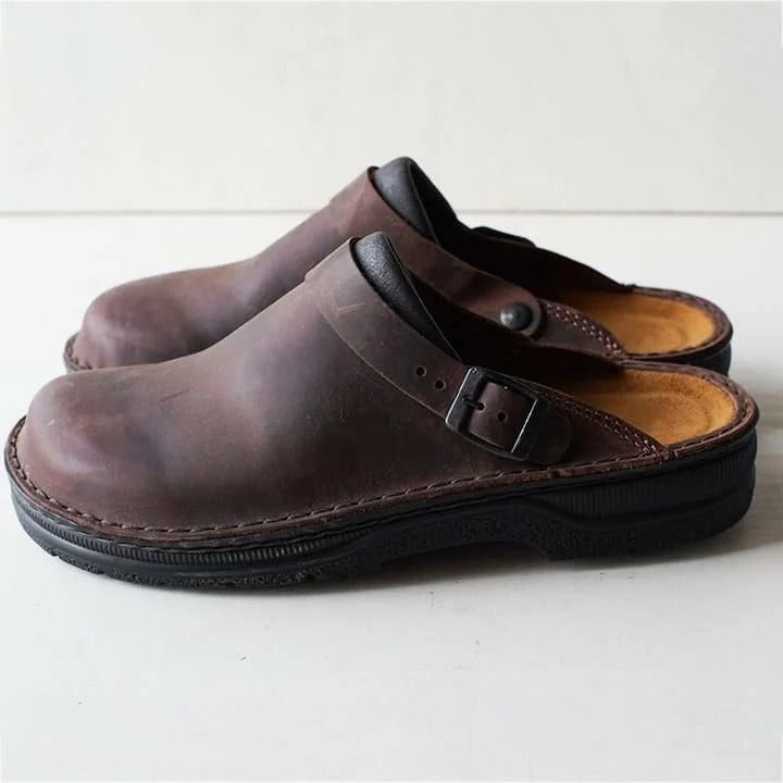 Men's Slip On Clogs with Textured Grip Sole and Contoured Arch Support
