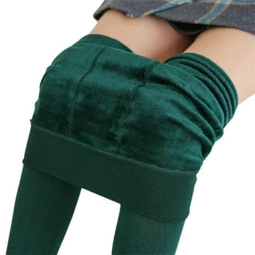 Fleece Lined High Waist Leggings with Four Way Stretch and Compression Panel