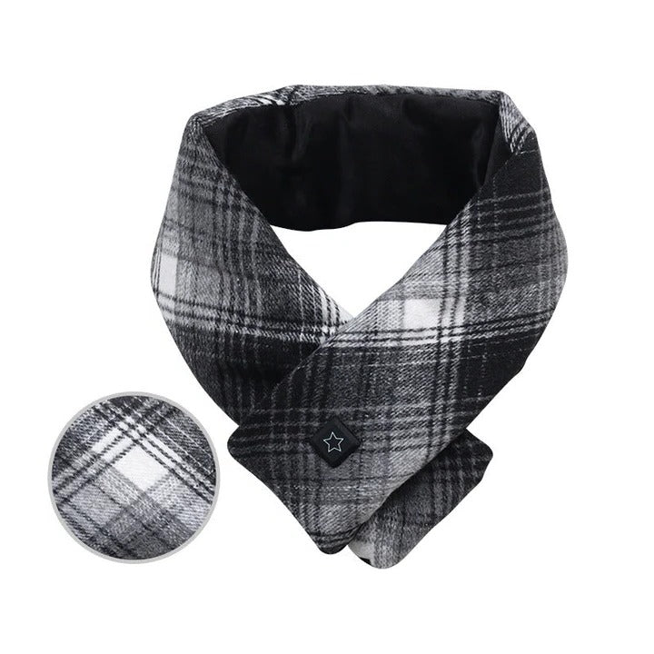 Heated Scarf with Repositionable Pad and Three Temperature Settings