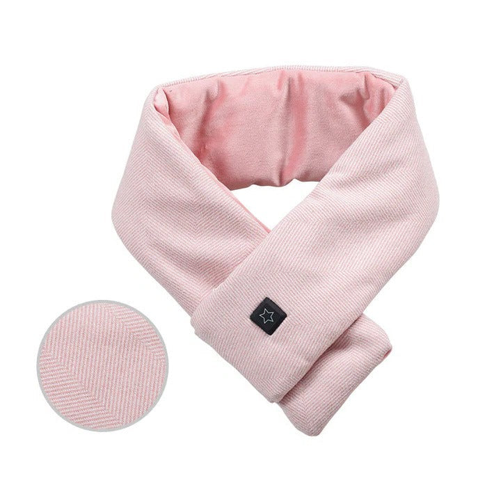 Heated Scarf with Repositionable Pad and Three Temperature Settings
