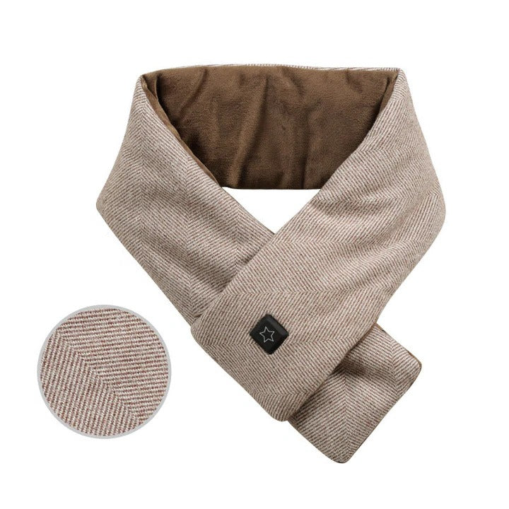 Heated Scarf with Repositionable Pad and Three Temperature Settings