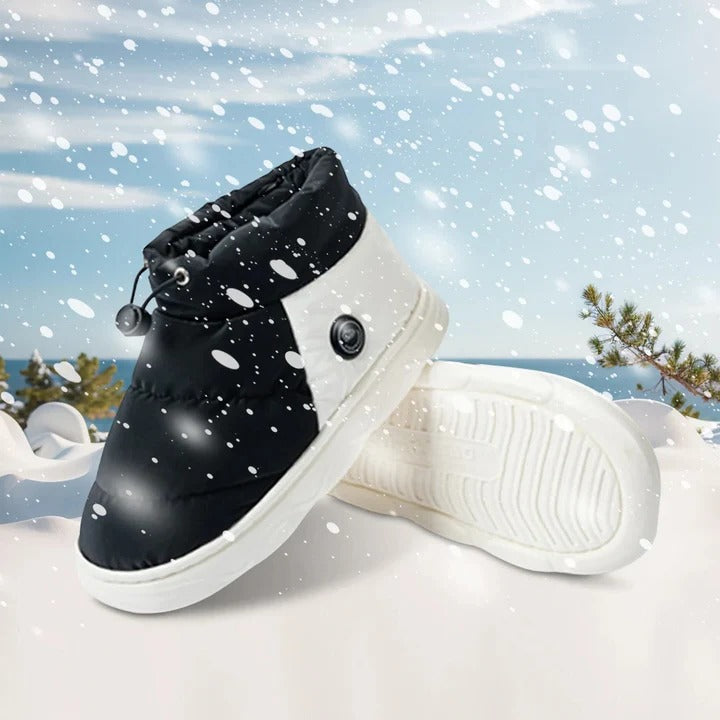 Heated Booties with USB Power Bank Operation and 3 Temperature Settings, Non-Slip Soles