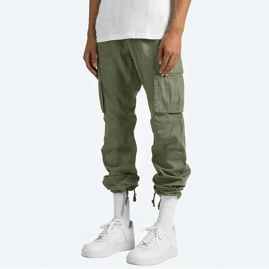 Cargo Pants for Men with Straight Fit and Multiple Side Pockets