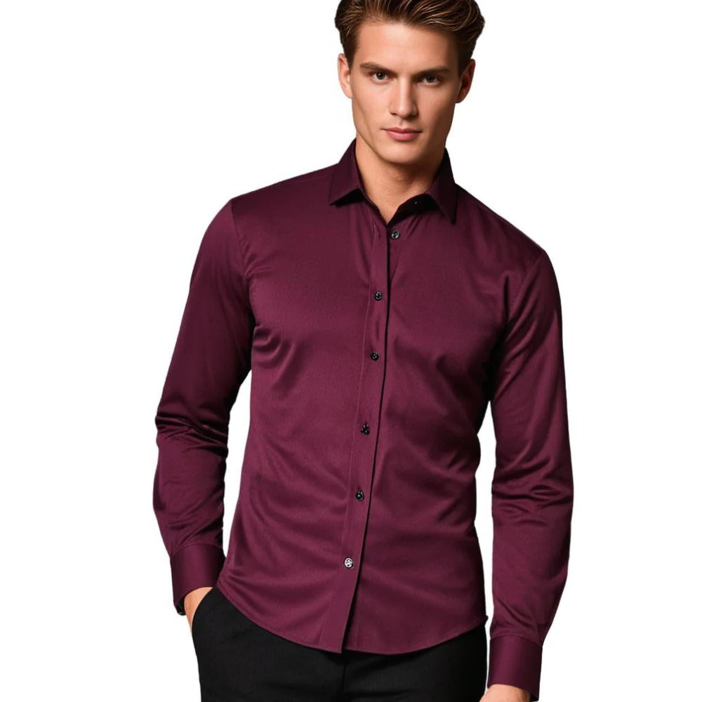 Stretch Shirt for Men with Breathable Weave and Layering Design
