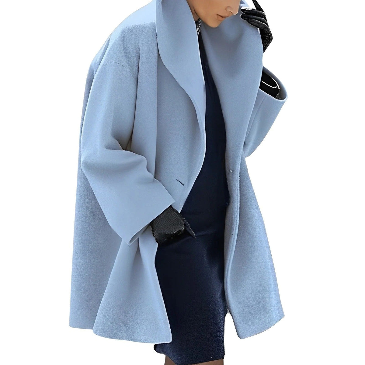Belted Fleece Coat with A-Line Silhouette and Full Interior Lining, Wrinkle Resistant