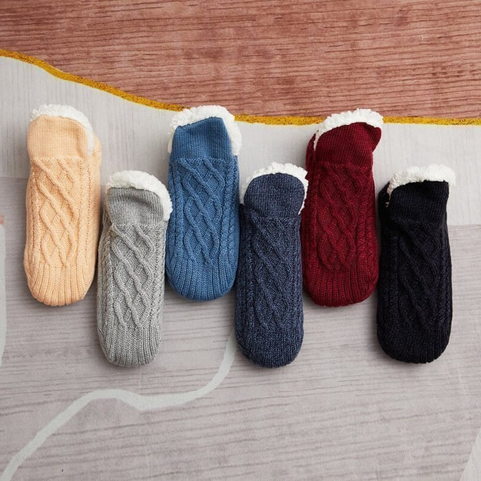 Fleece Thermal Socks with Silicone Grip and Adjustable Calf Height