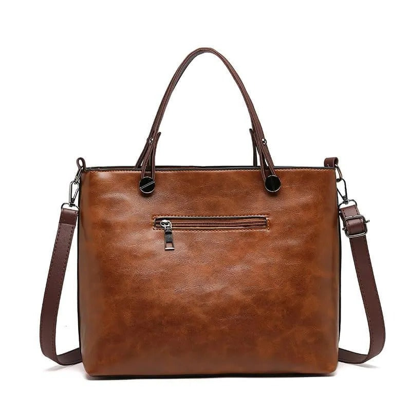 Organized Handbag with Internal Dividers and Adjustable Shoulder Strap