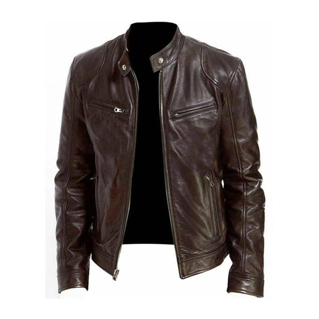 Men's Zip-Up Jacket with Synthetic Shell and Side Pockets