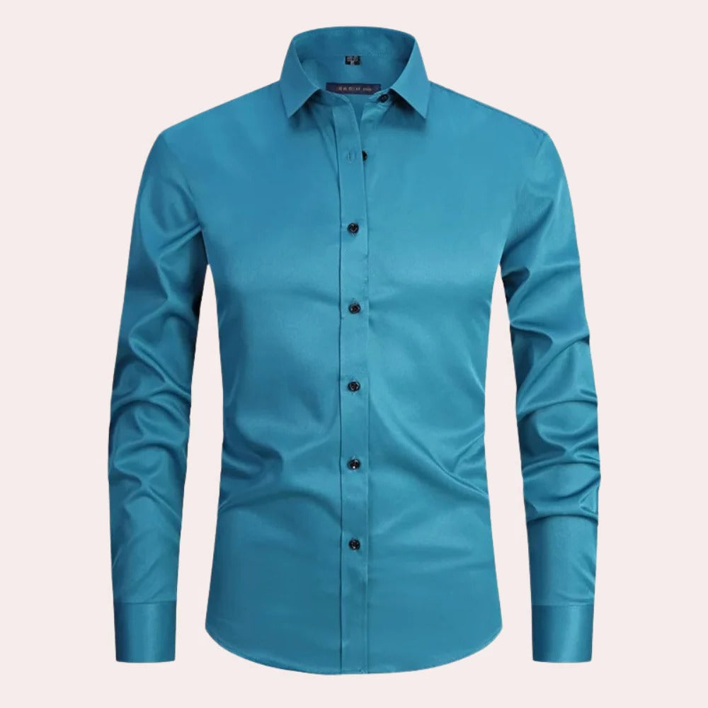 Stretch Shirt for Men with Breathable Weave and Layering Design