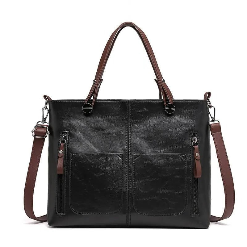 Organized Handbag with Internal Dividers and Adjustable Shoulder Strap