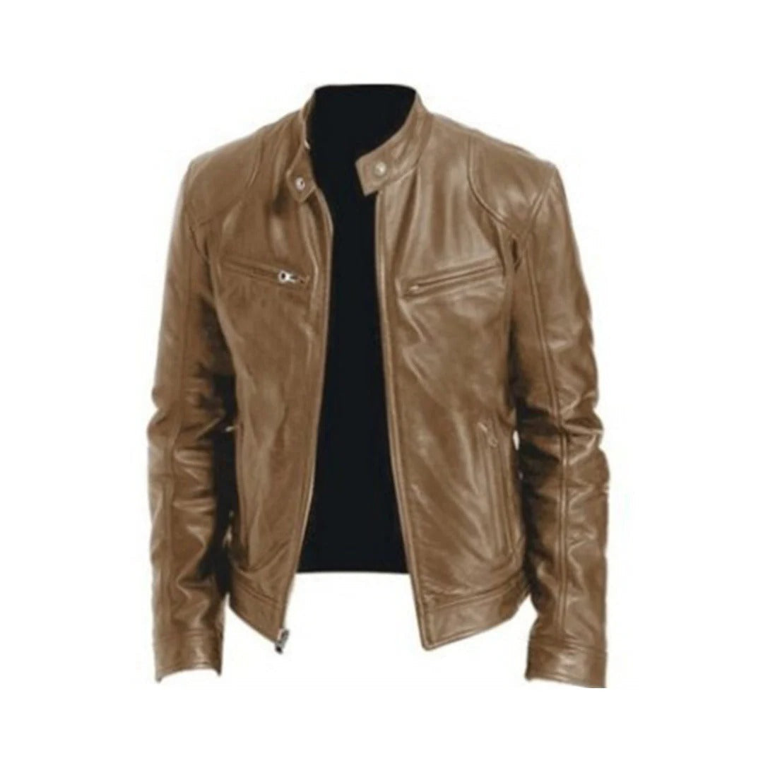 Men's Zip-Up Jacket with Synthetic Shell and Side Pockets