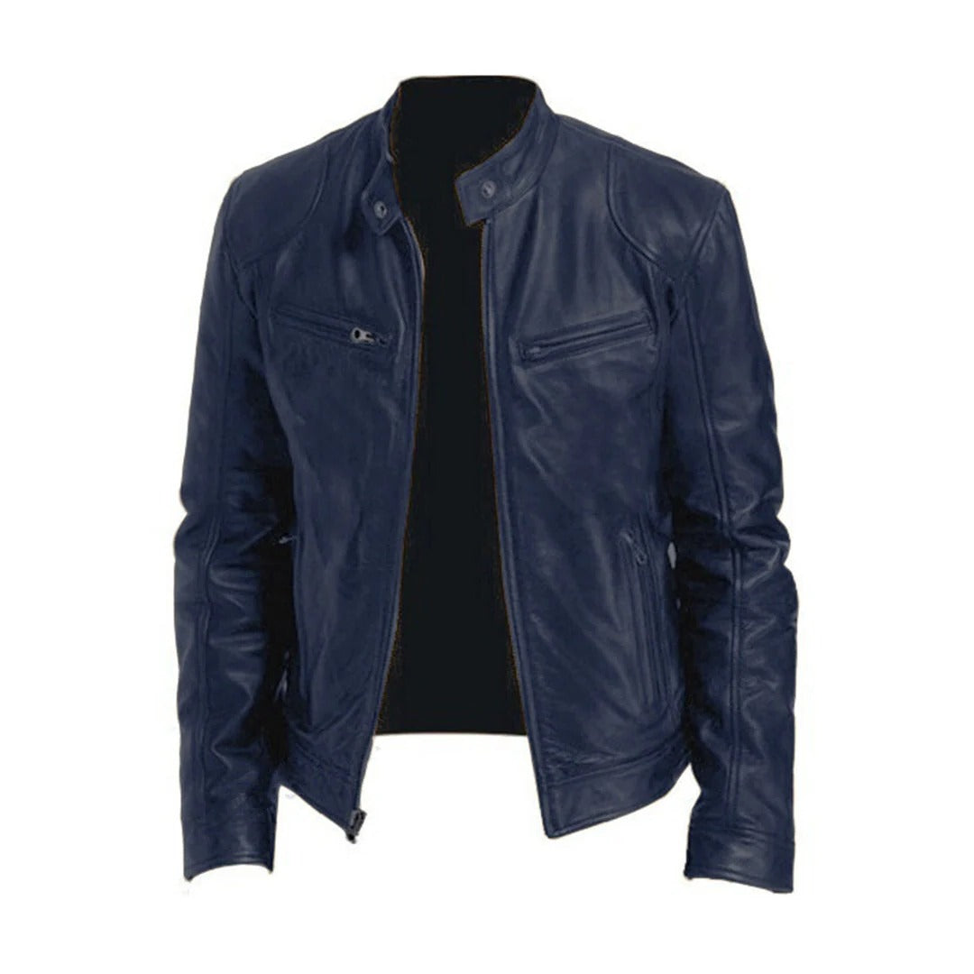 Men's Zip-Up Jacket with Synthetic Shell and Side Pockets