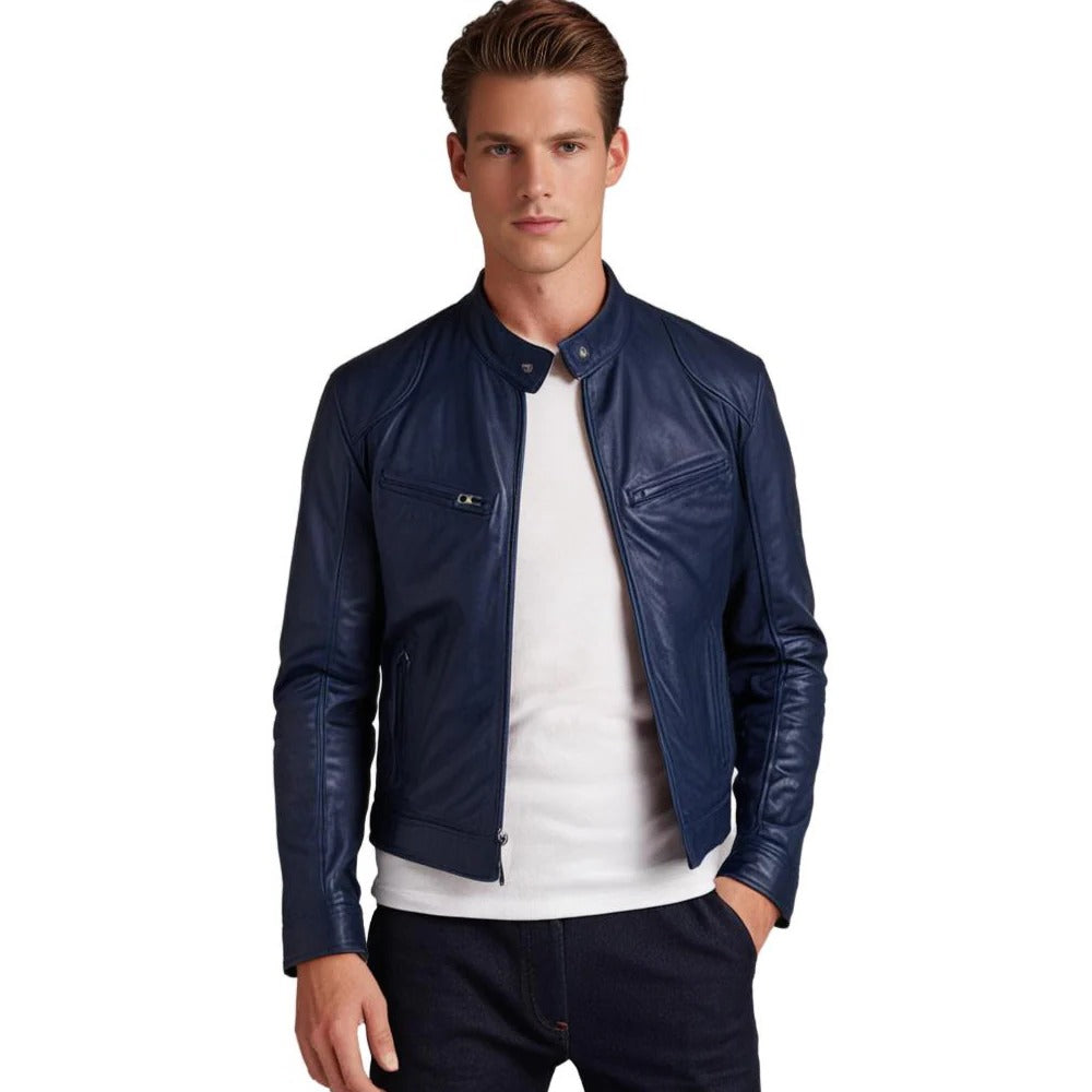 Men's Zip-Up Jacket with Synthetic Shell and Side Pockets
