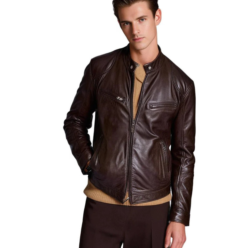 Men's Zip-Up Jacket with Synthetic Shell and Side Pockets