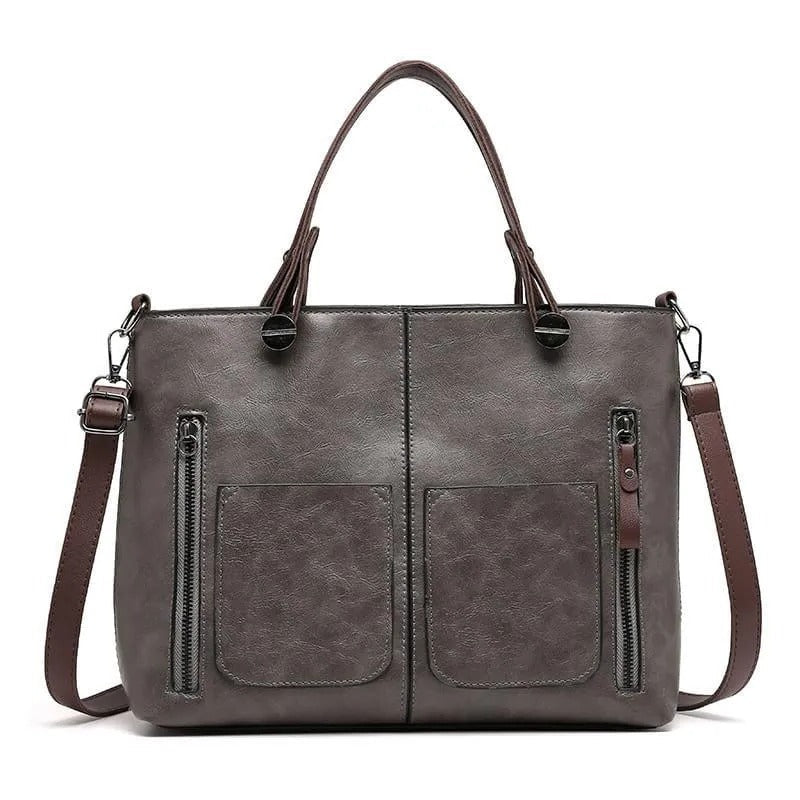 Organized Handbag with Internal Dividers and Adjustable Shoulder Strap