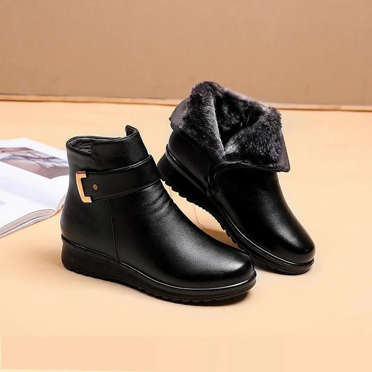 Lace-Up Ankle Boot with Arch Support and Flexible Grip Outsole